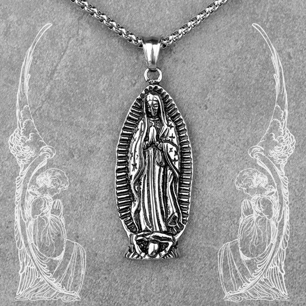 pendant necklaces virgin mary prayer long men pendants chain punk for boyfriend male stainless steel jewelry creativity gift wholesale, Silver
pendant necklaces virgin mary prayer long men pendants chain punk for boyfriend male stainless steel jewelry creativity gift wholesale, Silver