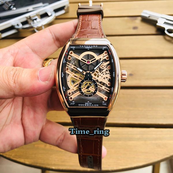 high version v45 sc dt skeleton dial rose gold steel case automatic mechanical movement mens watch brown leather strap sport brand watches, Slivery;brown
high version v45 sc dt skeleton dial rose gold steel case automatic mechanical movement mens watch brown leather strap sport brand watches, Slivery;brown
