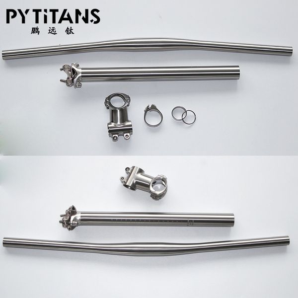 lightweight titanium mtb/road bicycle parts titanium alloy bike handlebar with bike seatpost/seat tube titanium stem
lightweight titanium mtb/road bicycle parts titanium alloy bike handlebar with bike seatpost/seat tube titanium stem