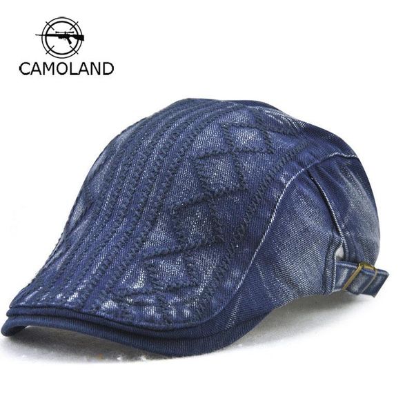berets vintage spring summer cotton breathable for men casual peaked flat caps grid embroidery adjustable hats casquette, Blue;gray
berets vintage spring summer cotton breathable for men casual peaked flat caps grid embroidery adjustable hats casquette, Blue;gray