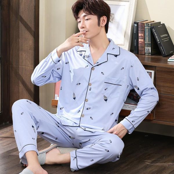 spring and autumn pajamas men's long-sleeved cotton thin section men's pajamas autumn and winter cotton home service two-piece1, Black;brown
spring and autumn pajamas men's long-sleeved cotton thin section men's pajamas autumn and winter cotton home service two-piece1, Black;brown