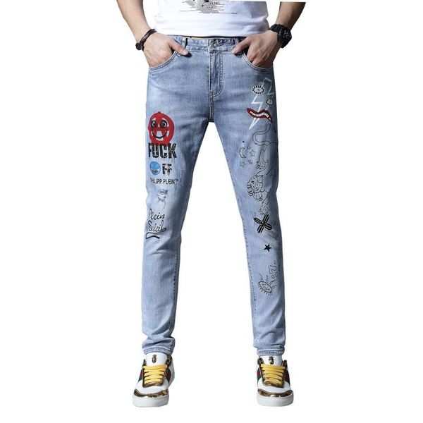 embroidery blue men jeans fantastic patterns quality brand slim elastic comfortable hiphop pants multiple styles trousers
embroidery blue men jeans fantastic patterns quality brand slim elastic comfortable hiphop pants multiple styles trousers