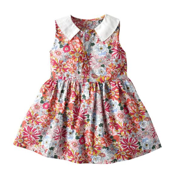 kids girl clothing casual doll collar dress toddler baby girls sleeveless floral printed princess dress clothes wedding party, Red;yellow
kids girl clothing casual doll collar dress toddler baby girls sleeveless floral printed princess dress clothes wedding party, Red;yellow