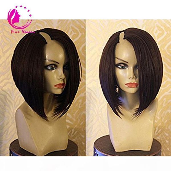 brazilian u part wig short bob human hair 130 density right part lace opening 1x4 for black women, Black;brown
brazilian u part wig short bob human hair 130 density right part lace opening 1x4 for black women, Black;brown