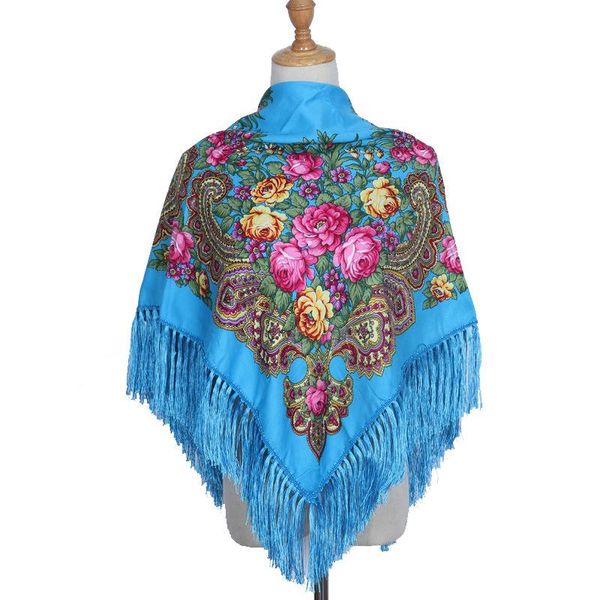 90*90cm enthic style russian women's square scarf shawl retro national fringed print scarves winter ladies head wraps hijab, Blue;gray
90*90cm enthic style russian women's square scarf shawl retro national fringed print scarves winter ladies head wraps hijab, Blue;gray