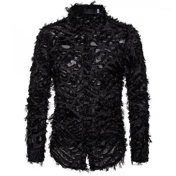black feather lace shirt men 2020 fashion brand nightclub singer mens dress shirts event party prom camisa social masculina1, White;black
black feather lace shirt men 2020 fashion brand nightclub singer mens dress shirts event party prom camisa social masculina1, White;black
