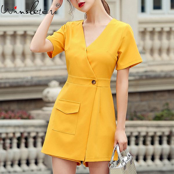 pocket women's romper shortie summer v neck short sleeve wide leg playsuit 2020 new fashion casual shortalls d06305b t200704, Black;white
pocket women's romper shortie summer v neck short sleeve wide leg playsuit 2020 new fashion casual shortalls d06305b t200704, Black;white