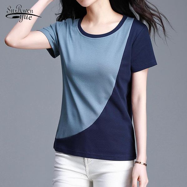 cotton women summer short sleeve loose tee shirts blusas mujer de moda plus size elegant o-neck blouse blusa kg-434, White
cotton women summer short sleeve loose tee shirts blusas mujer de moda plus size elegant o-neck blouse blusa kg-434, White