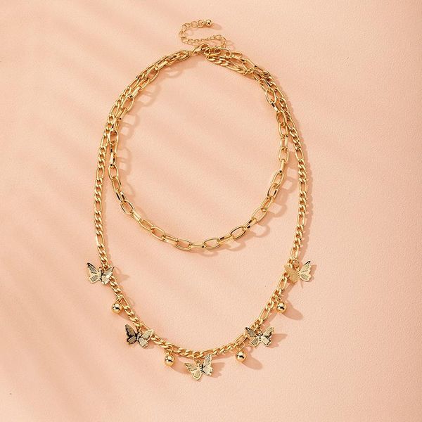 chokers 2021 ins gold chain double layers butterfly insects charm choker necklace korean fashion chic party jewelry, Golden;silver
chokers 2021 ins gold chain double layers butterfly insects charm choker necklace korean fashion chic party jewelry, Golden;silver