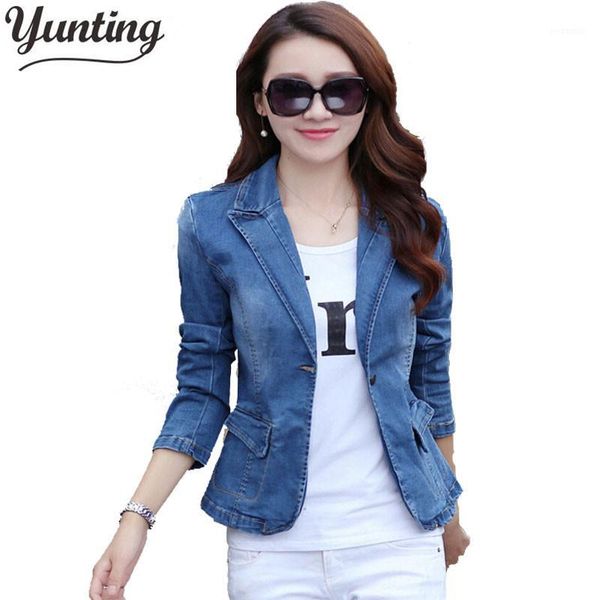 yunting 2018 spring autumn slim denim jacket causal blue long sleeve jeans jacket one button fashion slim suit1, Black;brown 
yunting 2018 spring autumn slim denim jacket causal blue long sleeve jeans jacket one button fashion slim suit1, Black;brown