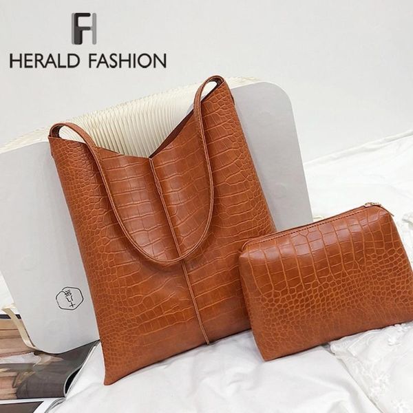 herald fashion women's composite handbag quality alligator leather shoulder bags casual tote bag ladies' crossbody bag 2 pcs/set
herald fashion women's composite handbag quality alligator leather shoulder bags casual tote bag ladies' crossbody bag 2 pcs/set