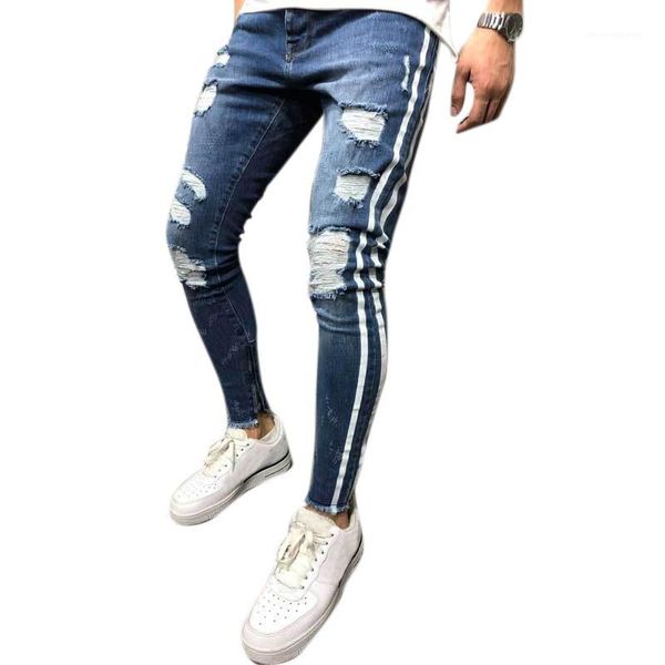 mens skinny jeans side striped pants men slim summer casual fit denim long trousers1, Blue
mens skinny jeans side striped pants men slim summer casual fit denim long trousers1, Blue