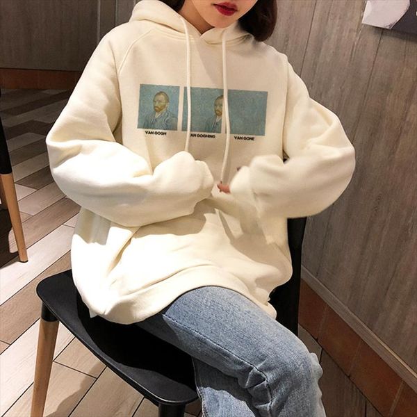 van gogh letter winter vintage plus velvet chic ulzzang female fun casual fashion punk bf large size loose ins hooded sweatshirt, Black
van gogh letter winter vintage plus velvet chic ulzzang female fun casual fashion punk bf large size loose ins hooded sweatshirt, Black