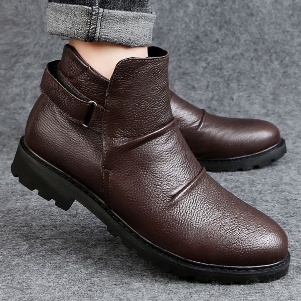 genuine autumn winter booties fashion martin men outdoor cow leather boots ankle, Black
genuine autumn winter booties fashion martin men outdoor cow leather boots ankle, Black