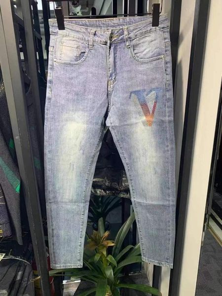 men's jeans vk01393 fashion 2021 runway luxury european design party style clothing, Blue
men's jeans vk01393 fashion 2021 runway luxury european design party style clothing, Blue