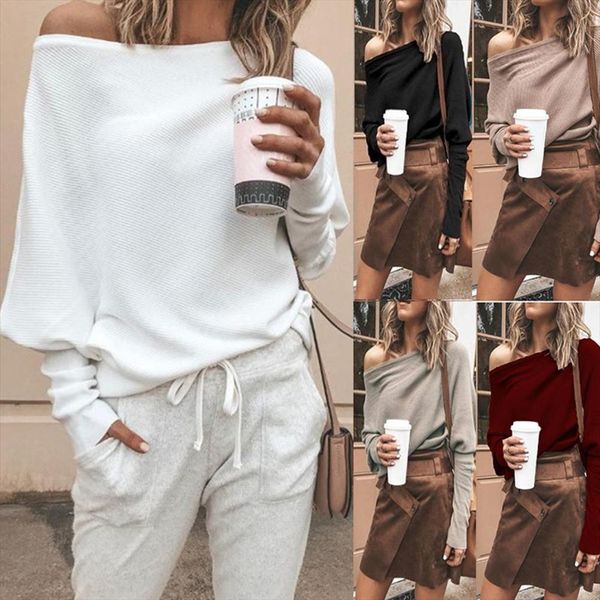 autumn women sweaters off shoulder sweaters for women loose casual knitted pullovers jumpers pull femme, White;black
autumn women sweaters off shoulder sweaters for women loose casual knitted pullovers jumpers pull femme, White;black