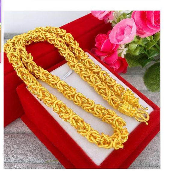 weight heavy man link vintage 24k dragon real yellow solid gold plated men's necklace curb chain donot fade jewelry, Silver
weight heavy man link vintage 24k dragon real yellow solid gold plated men's necklace curb chain donot fade jewelry, Silver