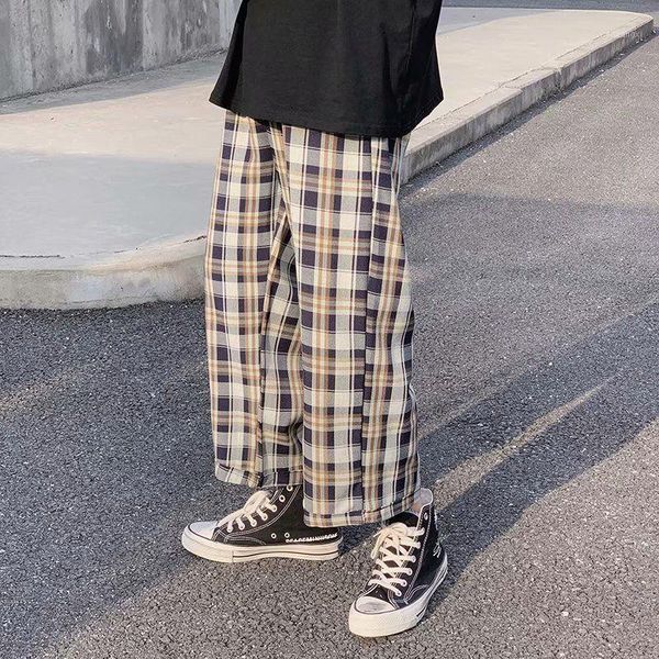 summer plaid pants men's fashion hit color retro casual pants men streetwear wild loose straight mens trousers m-2xl1, Black
summer plaid pants men's fashion hit color retro casual pants men streetwear wild loose straight mens trousers m-2xl1, Black