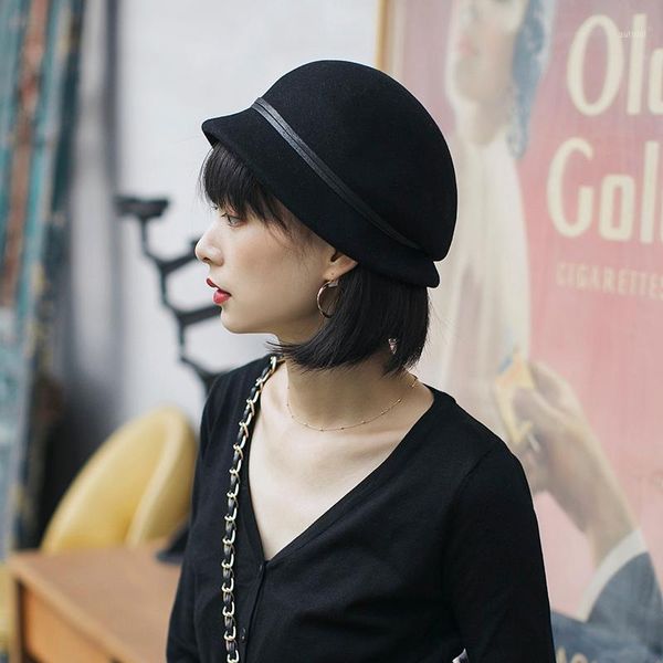 beret for women autumn winter british literature and art woolen cloth black hat bud hat french winter beret caps1, Blue;gray
beret for women autumn winter british literature and art woolen cloth black hat bud hat french winter beret caps1, Blue;gray