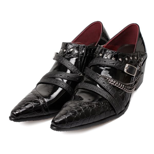 2020 men's high-heeled for men craving oxford moccasins genuine leather crocodile buckle belts man's shoes wedding khi2, Black
2020 men's high-heeled for men craving oxford moccasins genuine leather crocodile buckle belts man's shoes wedding khi2, Black