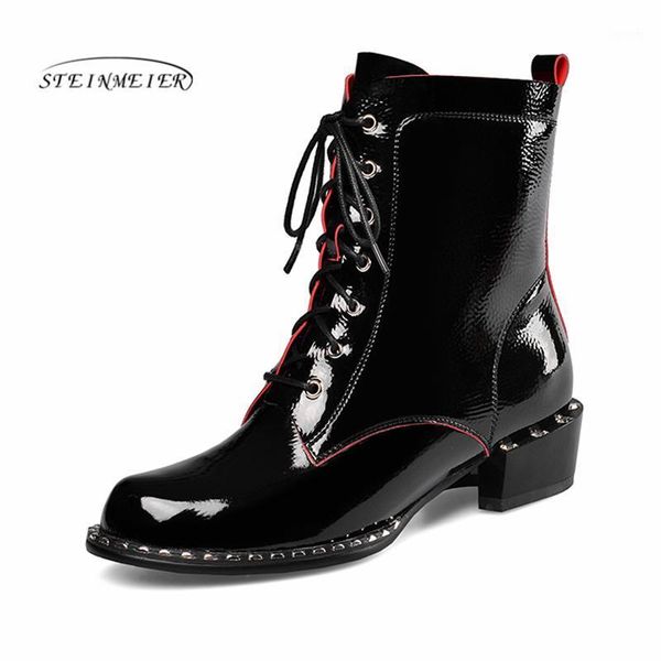 2020 autumn winter quality genuine leather punk short boots lace up thick heels women ankle boots party shoes woman steinmeier1, Black
2020 autumn winter quality genuine leather punk short boots lace up thick heels women ankle boots party shoes woman steinmeier1, Black