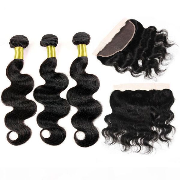 7a grade chinese hair body wave with lace frontal 13*4 3 bundles virgin hair with closure human hair bundles with closure in stock, Black
7a grade chinese hair body wave with lace frontal 13*4 3 bundles virgin hair with closure human hair bundles with closure in stock, Black