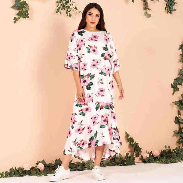 casual dresses summer style women's round neck half sleeve sweet flower print long straight white z6jo, Black;gray
casual dresses summer style women's round neck half sleeve sweet flower print long straight white z6jo, Black;gray
