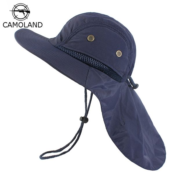 summer sun hat bucket men women boonie hat with neck flap outdoor uv protection large wide brim hiking fishing mesh breathable y200602, Blue;gray
summer sun hat bucket men women boonie hat with neck flap outdoor uv protection large wide brim hiking fishing mesh breathable y200602, Blue;gray