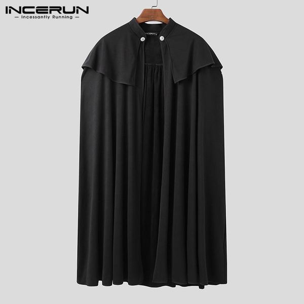 2020 winter mens cloak capes solid overcoats loose stand collar trench male open stitch button jackets streetwear s-5xl incerun, Tan;black
2020 winter mens cloak capes solid overcoats loose stand collar trench male open stitch button jackets streetwear s-5xl incerun, Tan;black