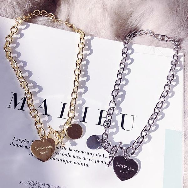 2020 new hip hop love necklace personality stainless steel trendy heart letter chain clavicle choker necklaces jewelry dropship, Silver
2020 new hip hop love necklace personality stainless steel trendy heart letter chain clavicle choker necklaces jewelry dropship, Silver