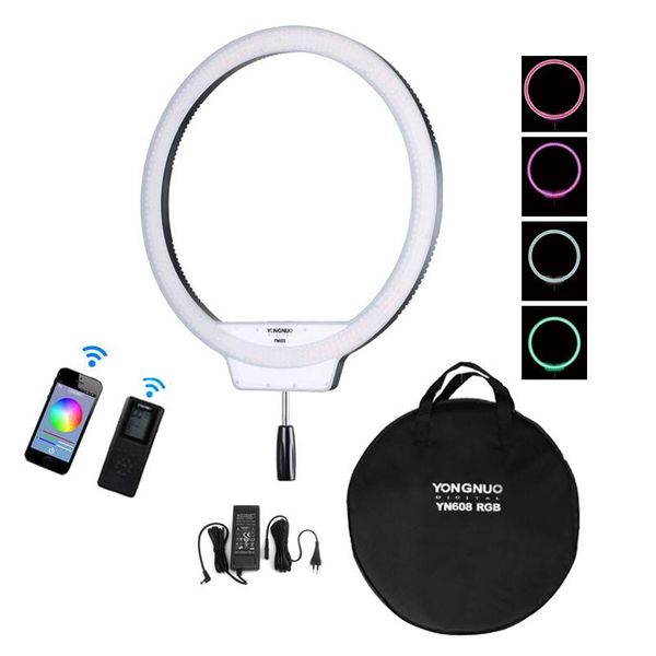 flash heads yongnuo yn608 rgb full color ring led video light 5500k white/bi-color 3200-5500k pography live selfie fill lighting shooting
flash heads yongnuo yn608 rgb full color ring led video light 5500k white/bi-color 3200-5500k pography live selfie fill lighting shooting