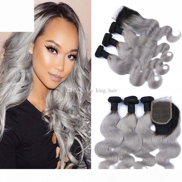 ombre body wave hair bundles with closure brazilian virgin hair dark root #1b grey hair weft with closure 4x4 4pcs lot, Black;brown
ombre body wave hair bundles with closure brazilian virgin hair dark root #1b grey hair weft with closure 4x4 4pcs lot, Black;brown