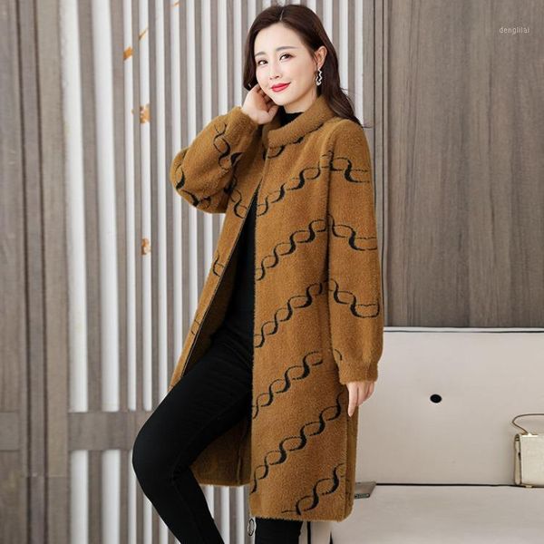 bottle mink like mother's coat autumn winter 2021 new middle aged women's coat imitation sweater autumn1, Black
bottle mink like mother's coat autumn winter 2021 new middle aged women's coat imitation sweater autumn1, Black