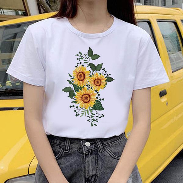 women's colorful fashion print ladies casual harajuku graphic t-shirt short sleeve beauful flower tshirt, White
women's colorful fashion print ladies casual harajuku graphic t-shirt short sleeve beauful flower tshirt, White