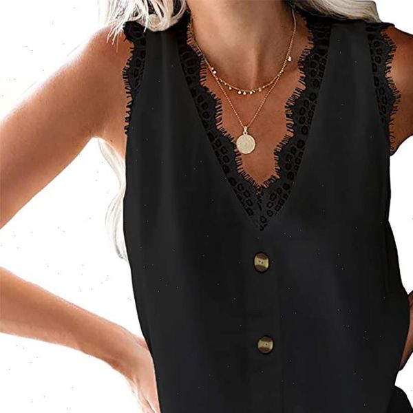 vintage lace button blouse shirt 2021 summer sleeveless chiffon blouse v neck women shirts casual loose chemise white black
vintage lace button blouse shirt 2021 summer sleeveless chiffon blouse v neck women shirts casual loose chemise white black