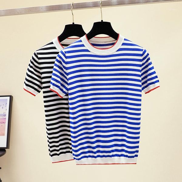 women's t-shirt women knitted sweater shirt nordic normcore classic gentle sailor blue white stripe navy short sleeve pullover1
women's t-shirt women knitted sweater shirt nordic normcore classic gentle sailor blue white stripe navy short sleeve pullover1