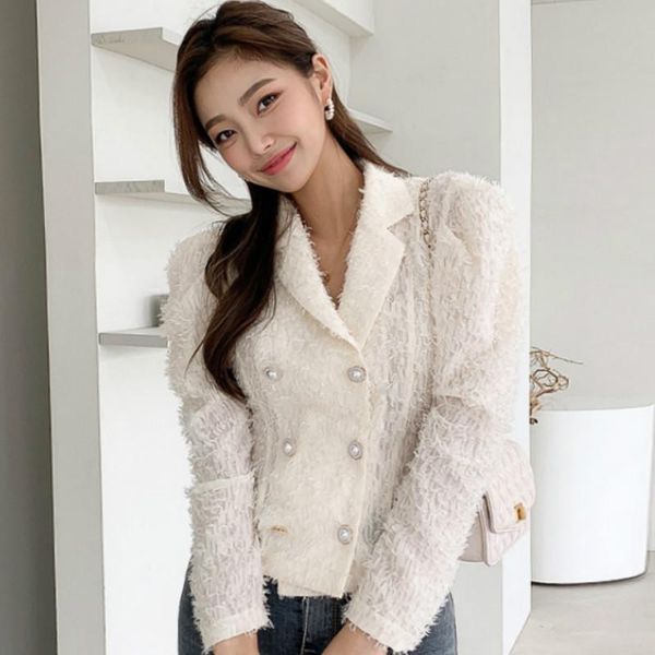 women's suits & blazers women designers clothes 2021 autumn notched double breasted puff long sleeve white office blazer coat, White;black
women's suits & blazers women designers clothes 2021 autumn notched double breasted puff long sleeve white office blazer coat, White;black