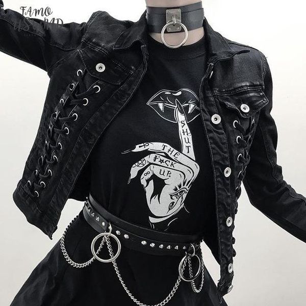 women casual rock streetwear gothic grunge black t shirt aesthetic witchcraft cap sleeve women fashion goth graphic vampire shirt, White
women casual rock streetwear gothic grunge black t shirt aesthetic witchcraft cap sleeve women fashion goth graphic vampire shirt, White