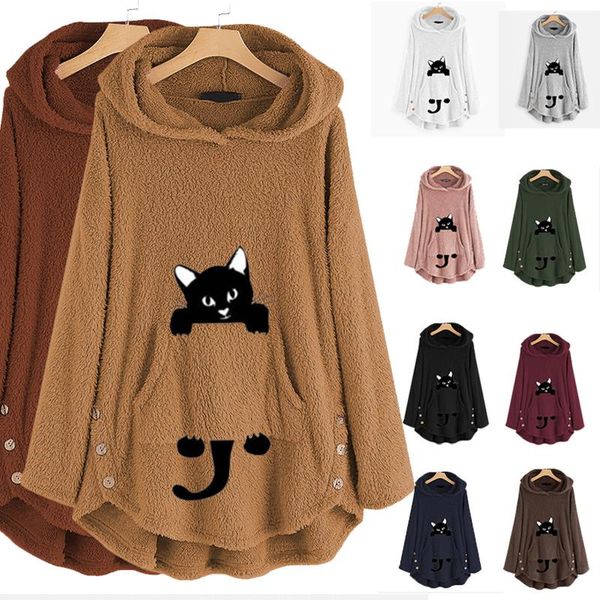 hoodies oversized damska bluza plus clothes pullover size cat hoodie winter embroidery women warm bgujp, Black
hoodies oversized damska bluza plus clothes pullover size cat hoodie winter embroidery women warm bgujp, Black