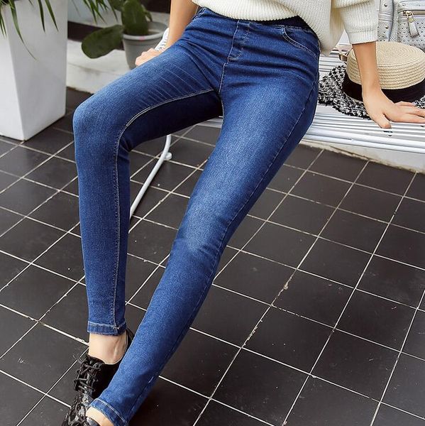 women's jeans women casual pencil classic middle waist denim skinny girls slim pants lady for 4 season, Blue
women's jeans women casual pencil classic middle waist denim skinny girls slim pants lady for 4 season, Blue