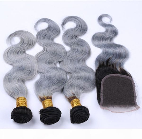 ombre 2 tone color brazilian virgin hair body wave 3 bundles black root silver grey human hair weave with lace closure, Black;brown
ombre 2 tone color brazilian virgin hair body wave 3 bundles black root silver grey human hair weave with lace closure, Black;brown