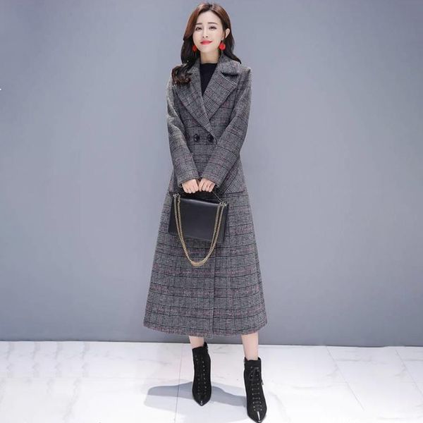 2021 new women's winter coat artificial plaid wool m-4xl plus size long sleeve loose korean houndstooth jacket nz5 f52p, Black
2021 new women's winter coat artificial plaid wool m-4xl plus size long sleeve loose korean houndstooth jacket nz5 f52p, Black