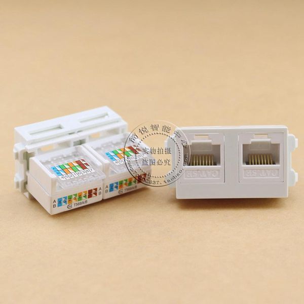 computer cables & connectors 128 type dual ports rj45 cat5e network information module connector socket outlet adapter
computer cables & connectors 128 type dual ports rj45 cat5e network information module connector socket outlet adapter