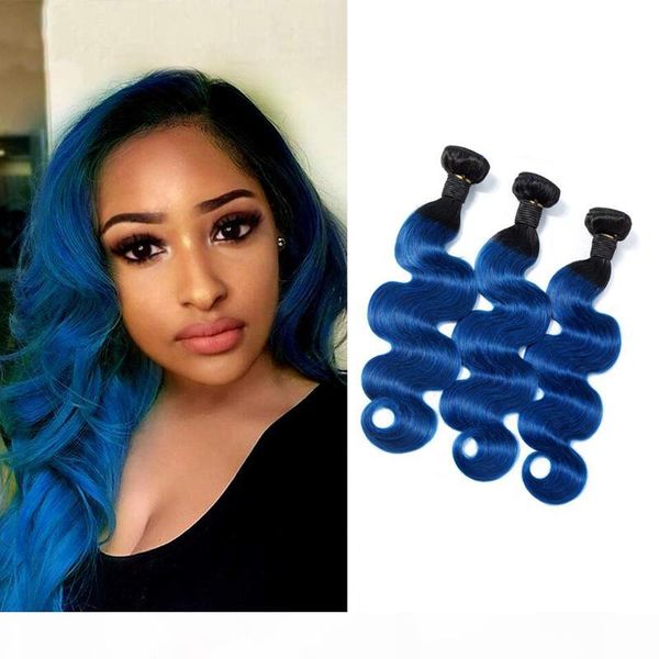 brazilian virgin hair extensions 1b blue ombre two tones color body wave 100% human hair 3 bundles 1b blue, Black
brazilian virgin hair extensions 1b blue ombre two tones color body wave 100% human hair 3 bundles 1b blue, Black