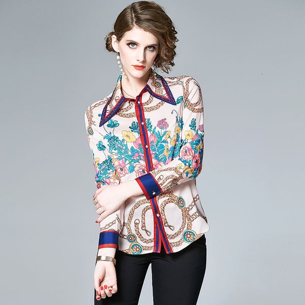 2021 new fashion designer women long sleeve button up flower printed blouses shirts office vintage streetwear elegant plus size nnt8, White
2021 new fashion designer women long sleeve button up flower printed blouses shirts office vintage streetwear elegant plus size nnt8, White