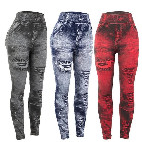 women imitation jeans leggings slim elastic pencil pants casual tights 2019 new items for autumn fashion hole vintage denim pant, Blue
women imitation jeans leggings slim elastic pencil pants casual tights 2019 new items for autumn fashion hole vintage denim pant, Blue