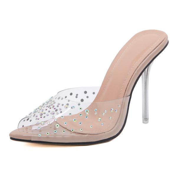 2021 new toe strass slippers transparent stiletto shoes heels for woman size 40-41 km1r, Black
2021 new toe strass slippers transparent stiletto shoes heels for woman size 40-41 km1r, Black