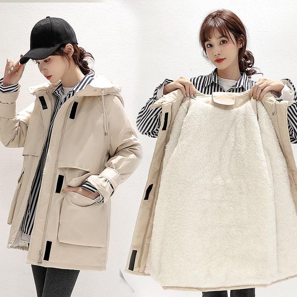 winter parkas jacket women 2020 thick warm -30 degree coat casual female big pocket snow wear parka hooded mid long cold outwear, Black
winter parkas jacket women 2020 thick warm -30 degree coat casual female big pocket snow wear parka hooded mid long cold outwear, Black