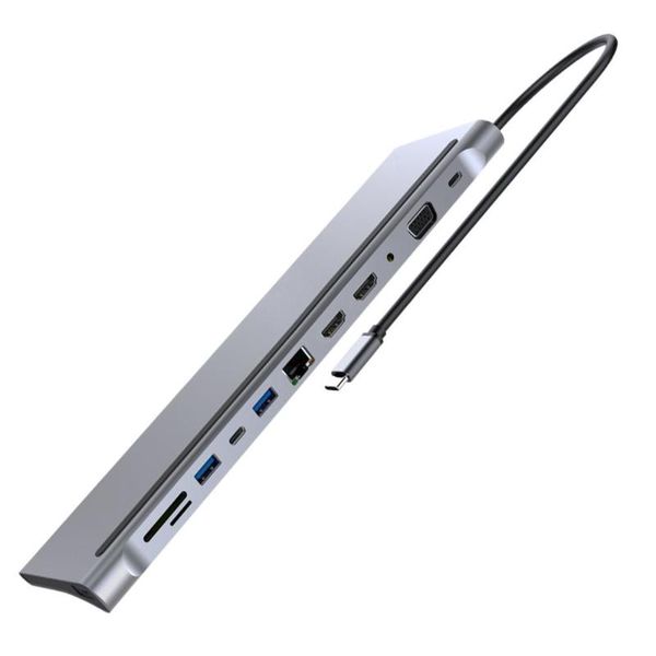 hubs 12 in 1 type-c hub to usb3.1 multi-function dongle adapter converter usb-c lapdock station docking r57
hubs 12 in 1 type-c hub to usb3.1 multi-function dongle adapter converter usb-c lapdock station docking r57