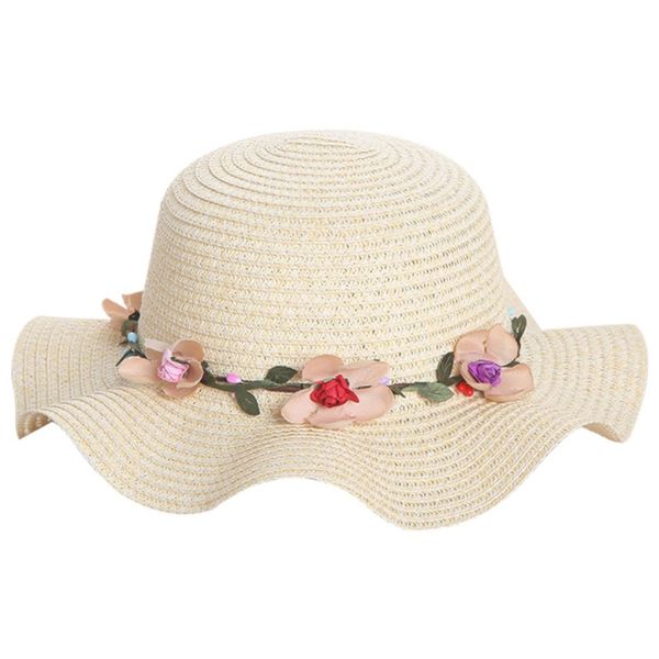 women summer solid color sunscreen breathable flower decor wide brim casual sun hat, Blue;gray
women summer solid color sunscreen breathable flower decor wide brim casual sun hat, Blue;gray